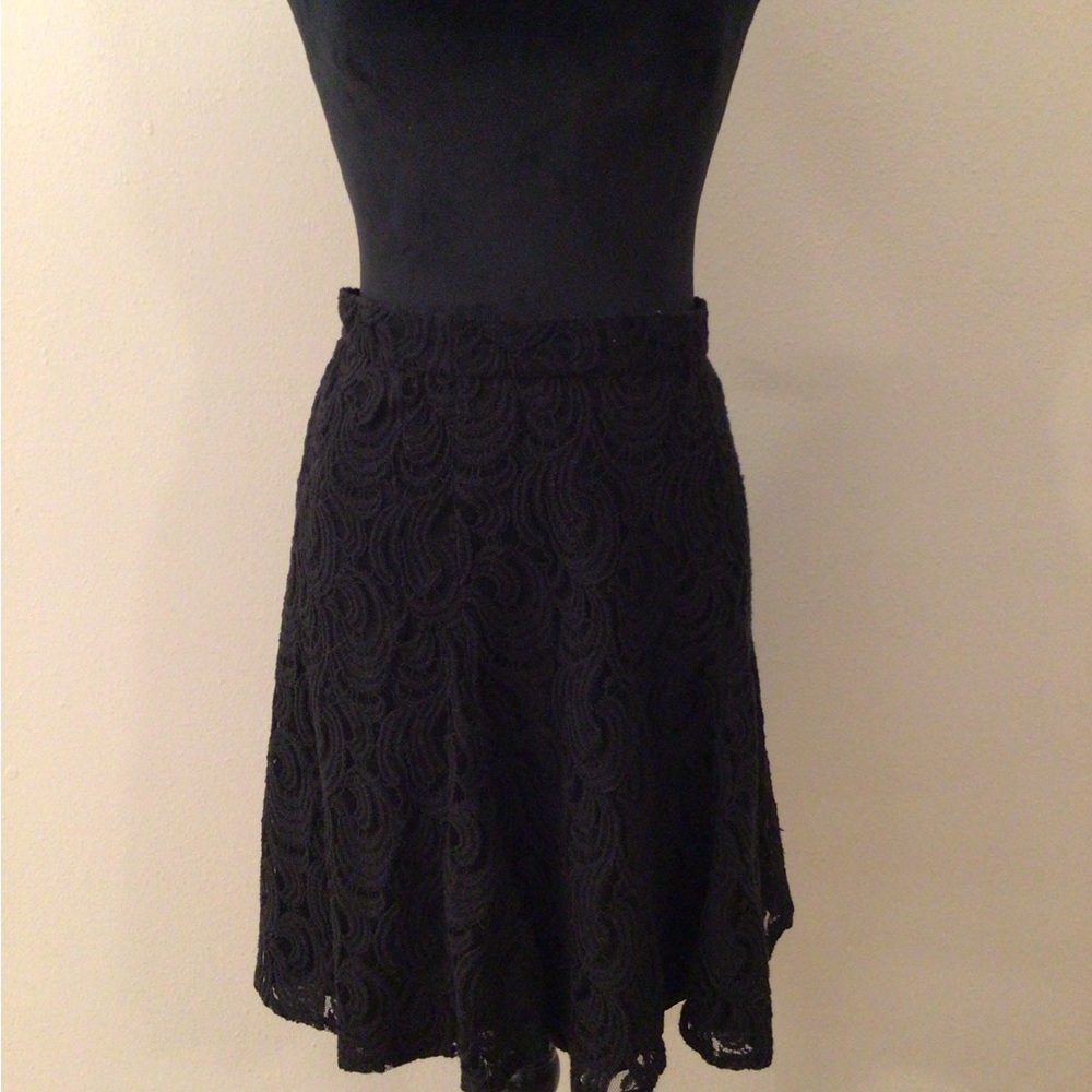 Elegant Black Lace Skirt DKNY